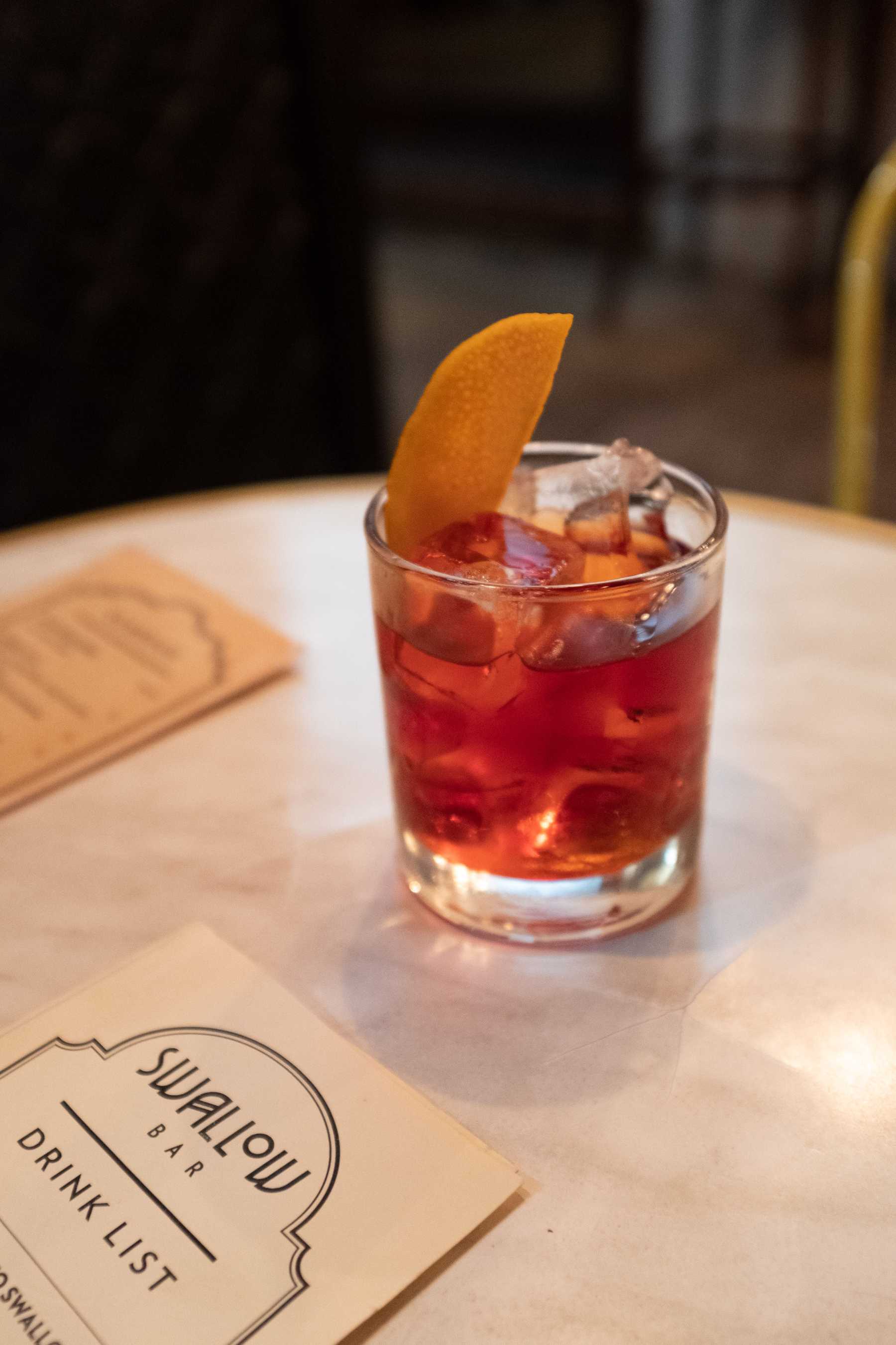 A Negroni at Swallow Bar